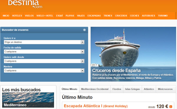 Ofertas cruceros 2013 en Destinia