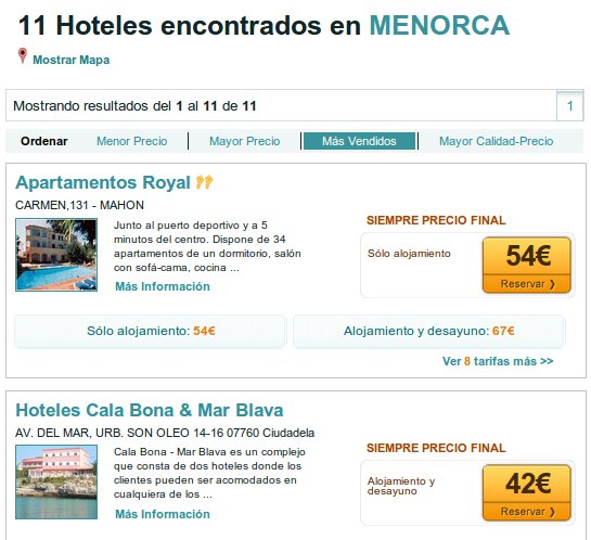 Apartamentos baratos en Menorca con Muchoviaje