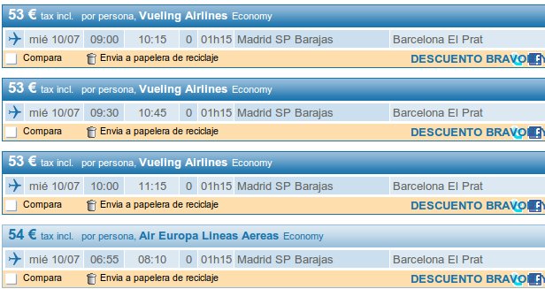 vuelos baratos Madrid Barcelona
