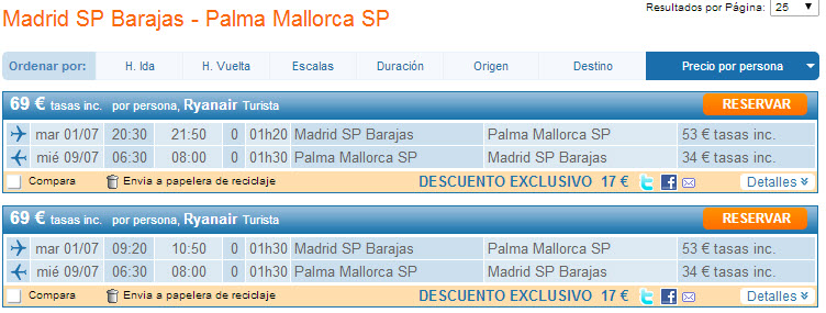 vuelos low cost Palma de Mallorca