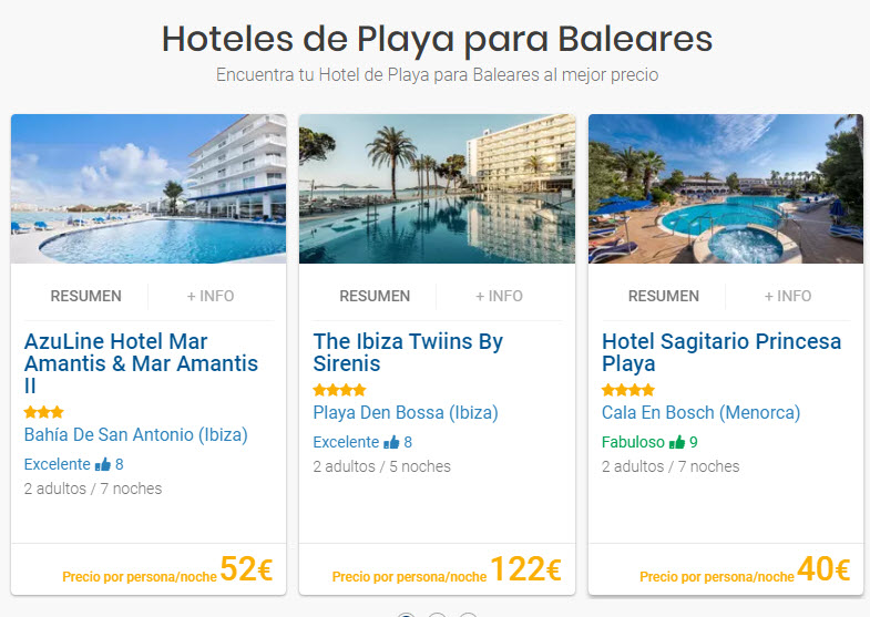 Hoteles baratos Baleares