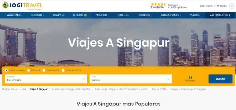 ofertas de viajes Singapur Octubre