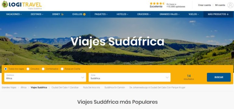 ofertas de viajes Sudáfrica Abril