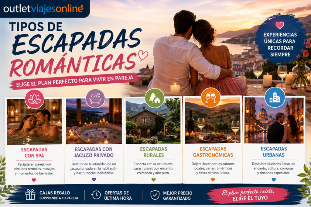tipos de escapadas románticas