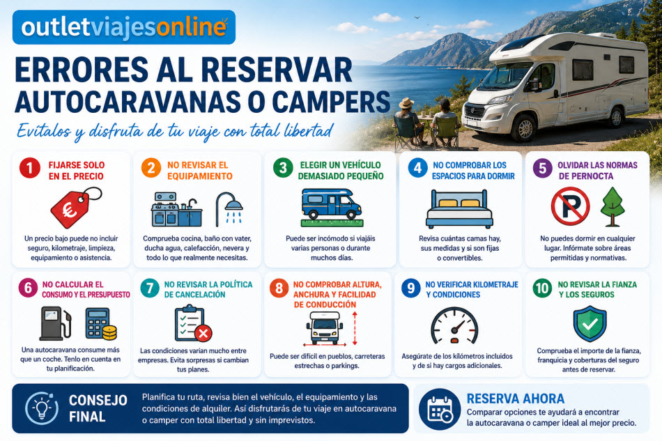 Errores al reservar autocaravanas