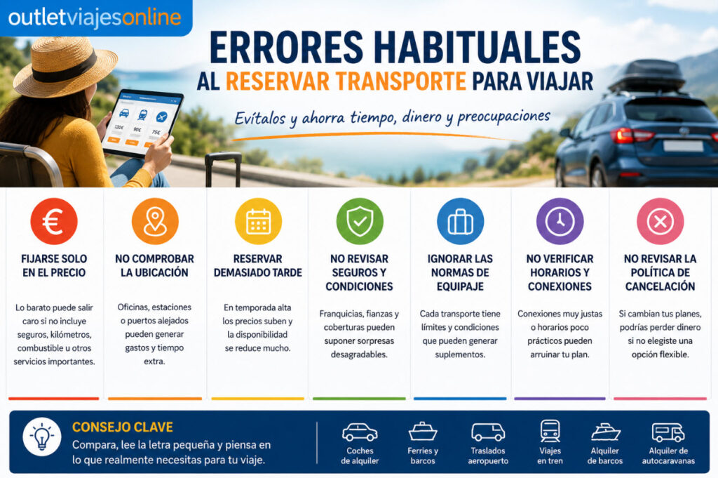 errores habituales al reservar transporte
