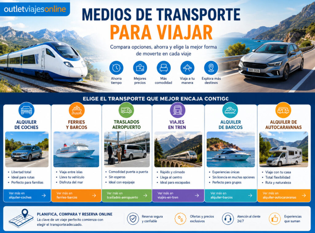 medios de transporte para viajar