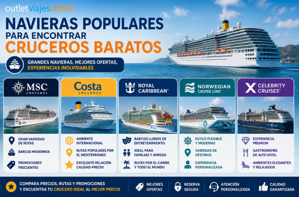 navieras para encontrar cruceros baratos