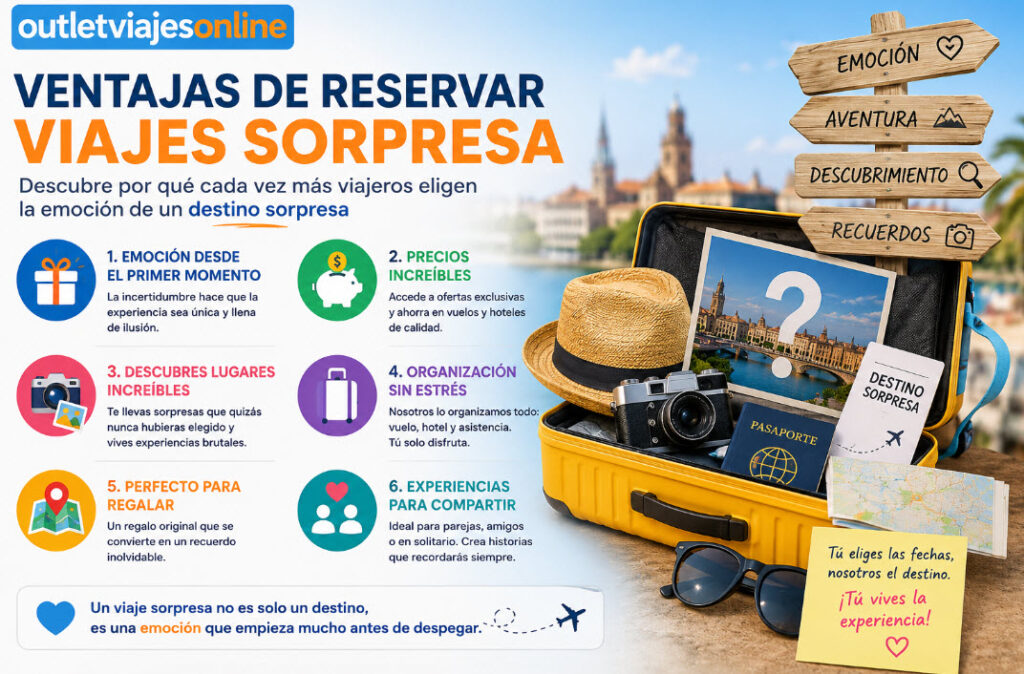 ventajas de reservar viajes sorpresa