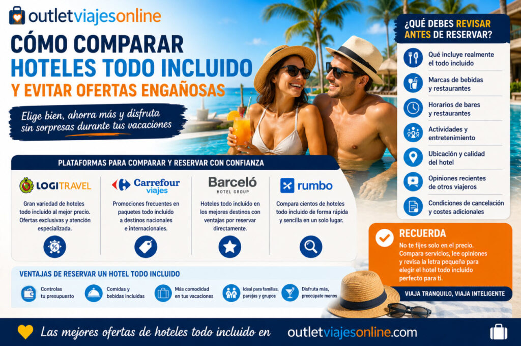 Cómo comparar hoteles todo incluido y evitar ofertas engañosas