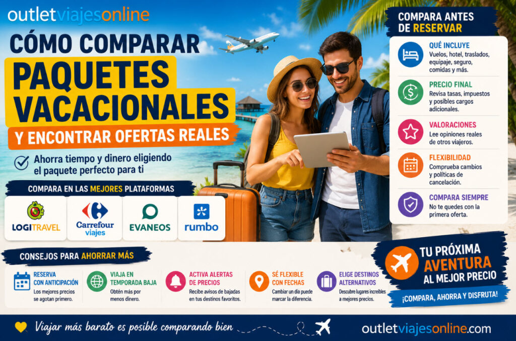 como comparar paquetes vacacionales